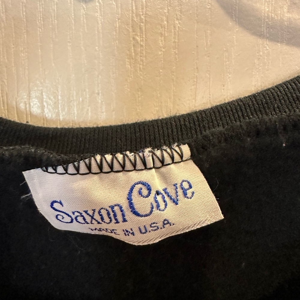Vintage Saxon cove Glitter Kittens black Sweatshirt No size tag See measurements - Picture 4 of 8